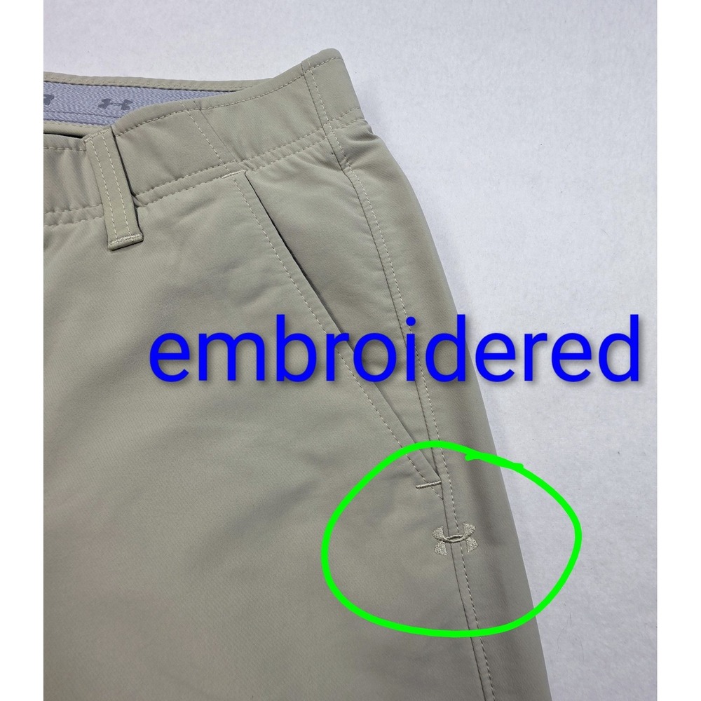 Under Armour Pants 32X30 Beige Grip Waist Chino‎ Lightweight Golf LIMITED USE - Picture 2 of 11
